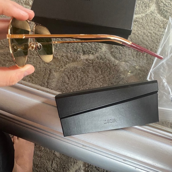 BNIB DIOR Split aviator sunglasses in rose gold - Picture 7 of 11